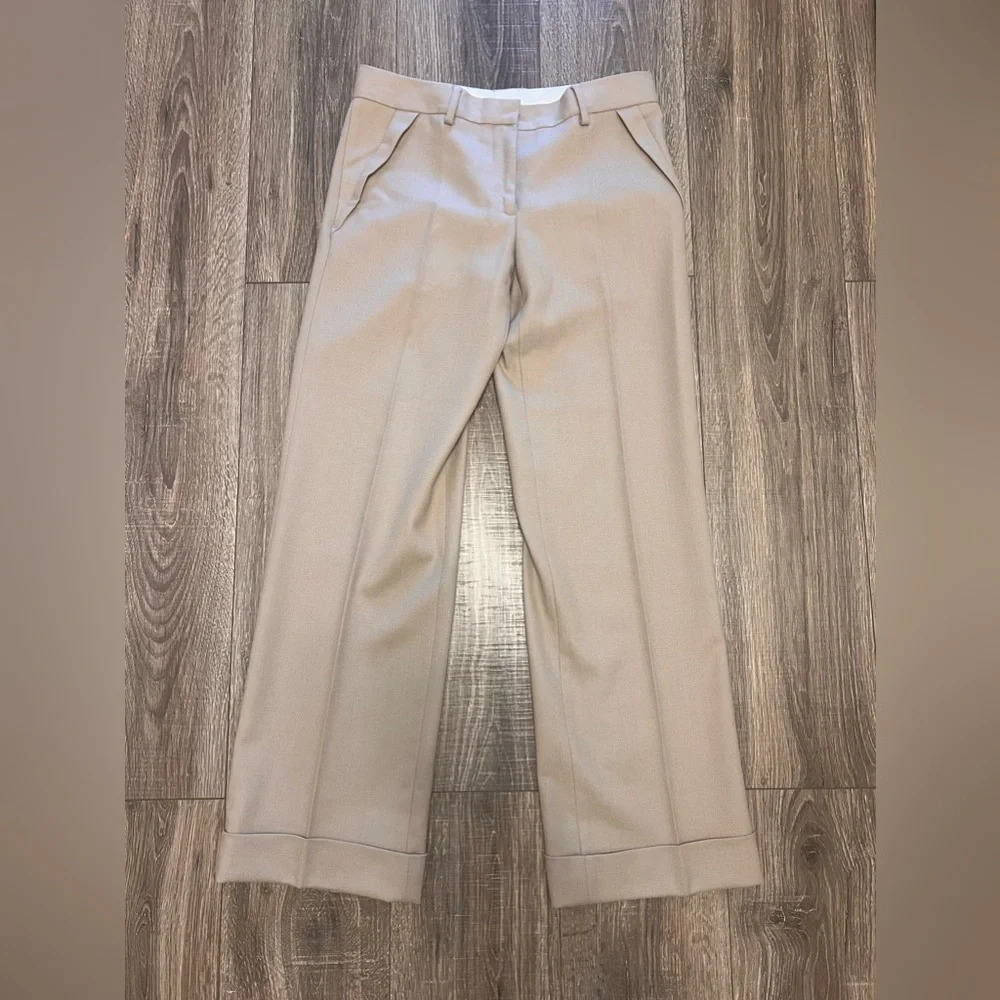 Viktor & Rolf Beige Tailored cuff trouser Pants Size 40 US10-12 Virgin Wool